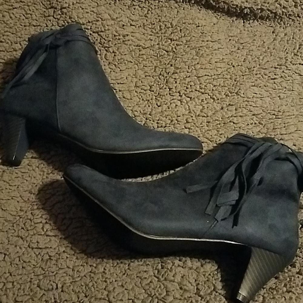 Faux suede boots